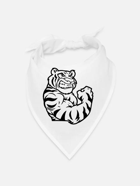 tiger biceps - Bandana - white