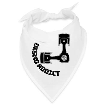DesmoAddict - der Name ist Programm - Bandana - Weiß - Vorne