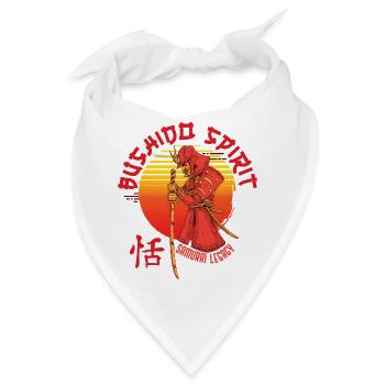 Bushido-Geist, Samurai-Vermächtnis - Bandana - Weiß - Vorne