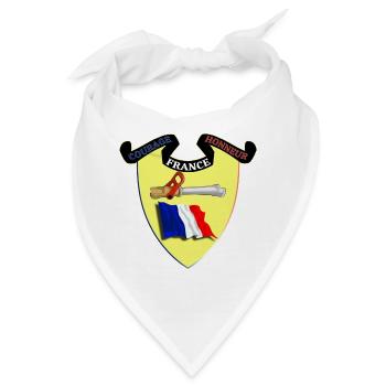 Feuerwehrmann Feuerwehrmann Wimpel von Frankreich Feuerwehrmann Wappen Feuerwehrmann - Bandana - Weiß - Vorne