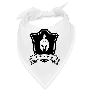 Spartaner Helm wappen - Bandana - Weiß - Vorne