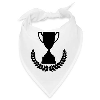 Pokal Sportbecher Lorbeerkranz - Bandana - Weiß - Vorne