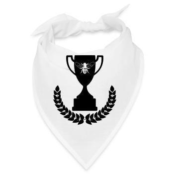 Tasse mit ausgeschnittenem Bienen- und Lorbeerkranz - Bandana - Weiß - Vorne