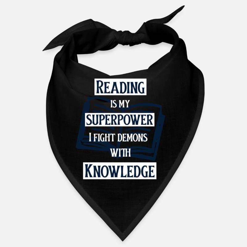 Reading Is My Superpower. Book Lover Avid Reader Bandana