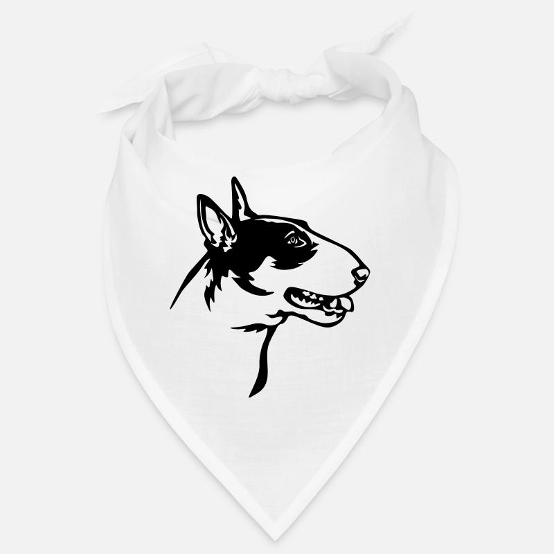 Tête de Bull Terrier Bandana