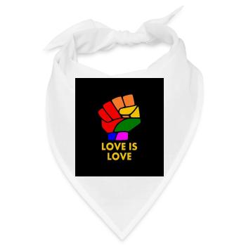 Love is love - Bandana - Weiß - Vorne