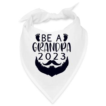 Werdender Opa 2023, 2023 werde ich Opa, 2023 Opa - Bandana - Weiß - Vorne