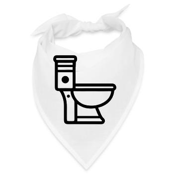 Wc Toilette - Bandana - Weiß - Vorne