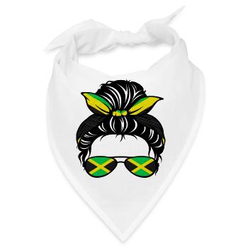 Jamaika Flaggen-Sonnenbrille - Bandana - Weiß - Vorne