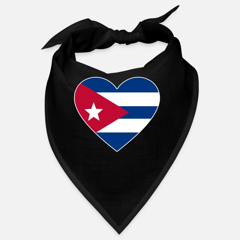 Cuba Flag Heart Bandana