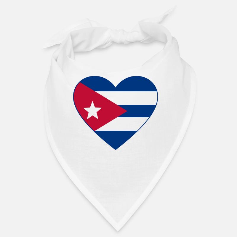 Cuba Flag Heart Bandana
