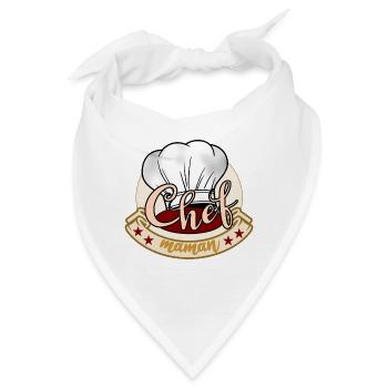 Köchin Mama - Bandana - Weiß - Vorne
