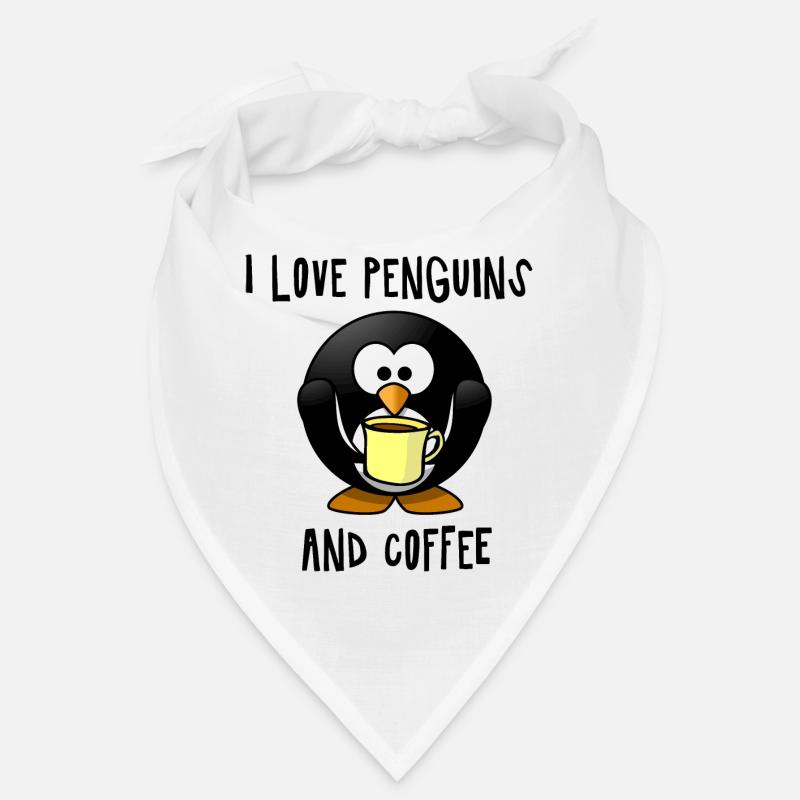 J’adore les pingouins et le café - Pingouin - fun4m3 Bandana