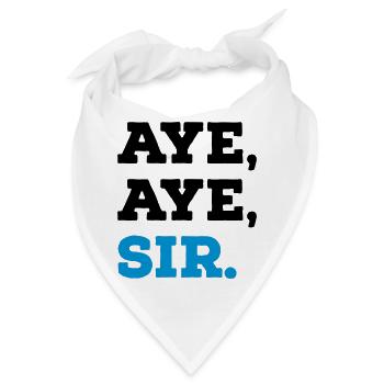Aye Aye Sir - Bandana - Weiß - Vorne