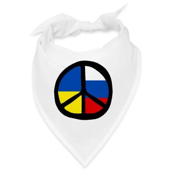 Frieden Ukraine Russland - Bandana - Weiß - Vorne