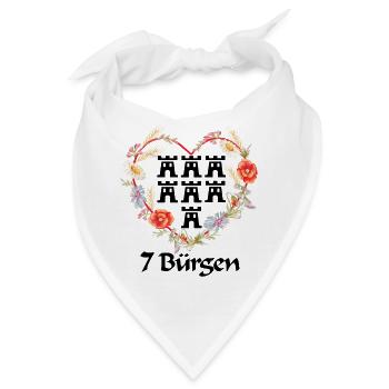 Frauen und Männer Designs für Siebenbürger schwarz - Bandana - Weiß - Vorne