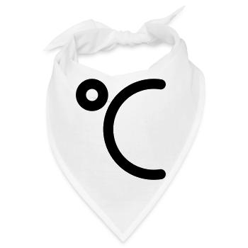 Grad Celsius Symbol zum personalisieren - Bandana - Weiß - Vorne