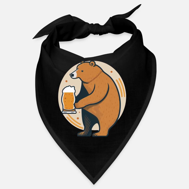 Biertrinkender Bär Bandana