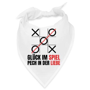 TICTACTOE - Glück im Spiel, Pech in der Liebe - Bandana - Weiß - Vorne