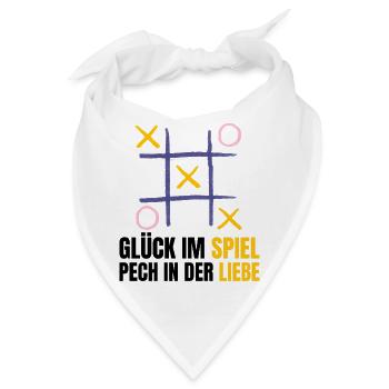 Glück im Spiel, Pech in der Liebe - Bandana - Weiß - Vorne
