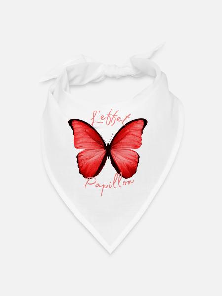Butterflies pattern - Bandana - blanc