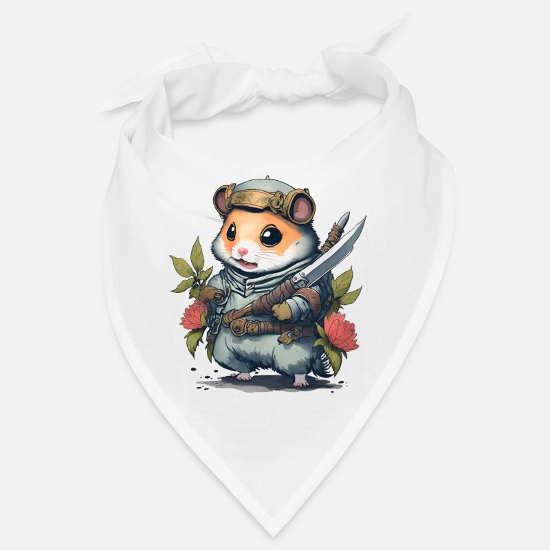 Ninja Hamster Battle Master. Hamsters in battle mode Bandana