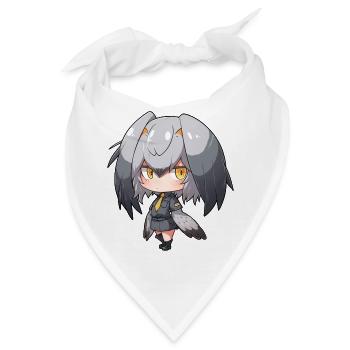 Süßes Schuhschnabel Anime Mädchen - Bandana - Weiß - Vorne