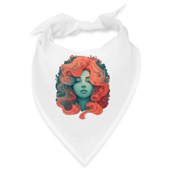 izup2u red and green woman - Bandana - Weiß - Vorne