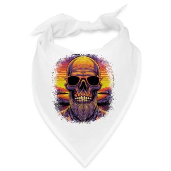 gift funny awesome respect the beard bearded men - Bandana - Weiß - Vorne
