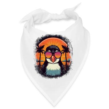funny dabbing christmas birthday king penguin - Bandana - Weiß - Vorne