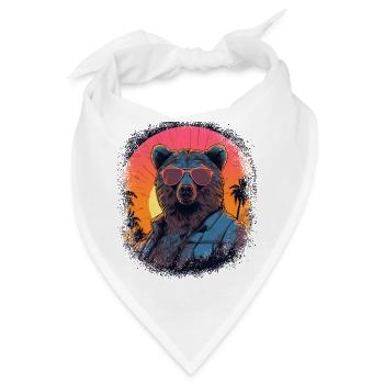birthday present idea polar bear panda bear - Bandana - Weiß - Vorne