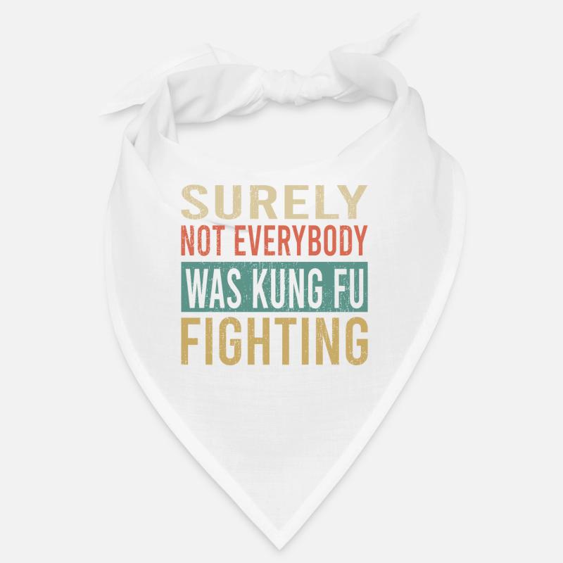 Kung Fu Fighting Quote Typography Bandana
