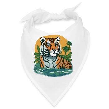 Tiger Print Jungle - Bandana - Weiß - Vorne