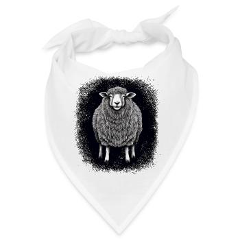 flock of sheep buy cartoon sheep bday geek - Bandana - Weiß - Vorne