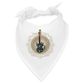 Fantasy Gitarre - Bandana - Weiß - Vorne