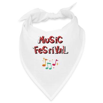 Harlekin-Festival-Musik - Bandana - Weiß - Vorne