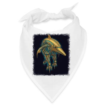 american flag fishing tshirts bday fish - Bandana - Weiß - Vorne