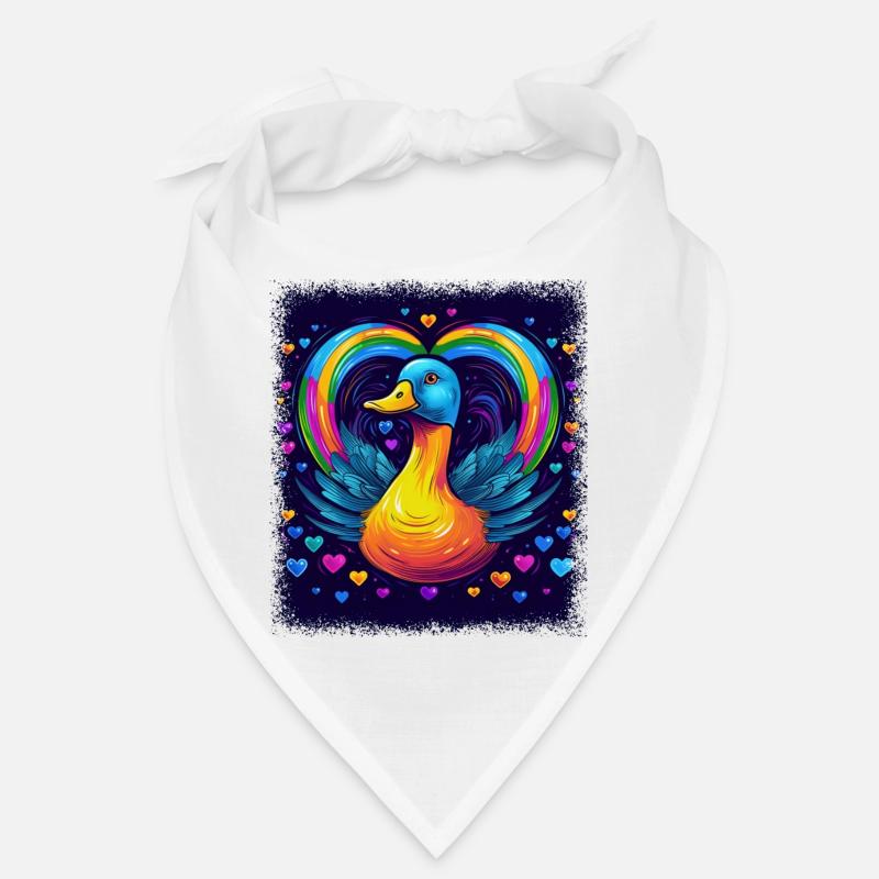 duck lover jokes gift present 8 bit bath duck - Bandana - Weiß