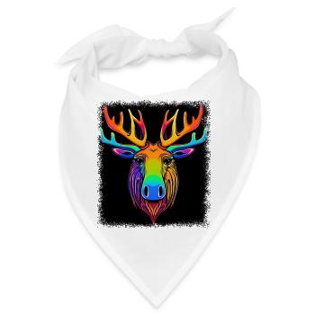 canadian moose jokes antlers canada moose caution - Bandana - Weiß - Vorne