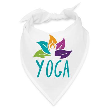Vibrant Lotus Yoga Embrace - Bandana - Weiß - Vorne
