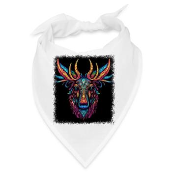 alces awesome animal shelter animal print - Bandana - Weiß - Vorne