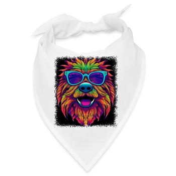 gift bday animal christmas cool present controller - Bandana - Weiß - Vorne