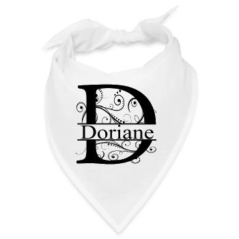 Monogramm mit dem Namen Doriane - Bandana - Weiß - Vorne