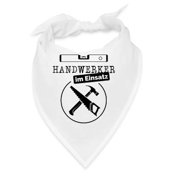 Handwerker Handwerk Wasserwaage Symbol Logo Icon - Bandana - Weiß - Vorne