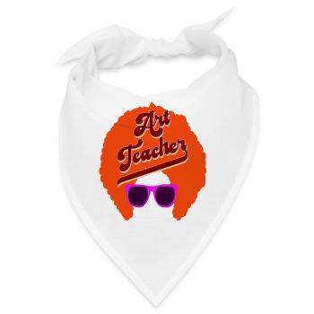 GROOVY RETRO ART LEHRER - Bandana - Weiß - Vorne