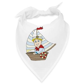 kleiner kapitän - Bandana - Weiß - Vorne
