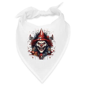 Furchteinflößender Clown - Bandana - Weiß - Vorne