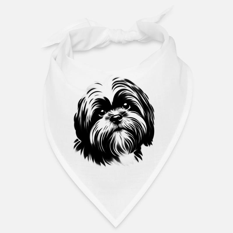 Visage de chien ami fidèle - Bandana - blanc