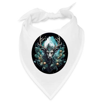 Rentiere des Weihnachtsmanns - Bandana - Weiß - Vorne