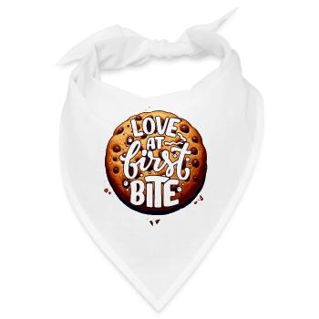 Liebe auf den ersten Bissen - Bandana - Weiß - Vorne